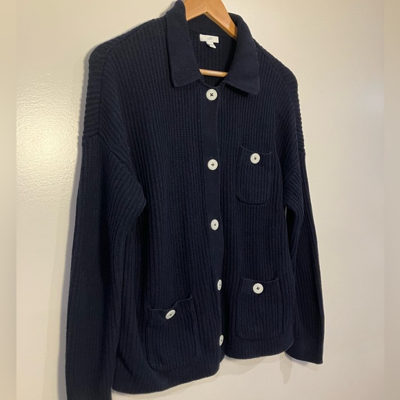 J. Jill Navy Button-Up Cardigan - Picture 3 of 5